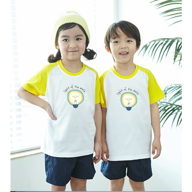 제이디뉴 나그랑 아트티셔츠 반팔 세상의빛 여름성경학교 티셔츠 (국내산 100%순면)
